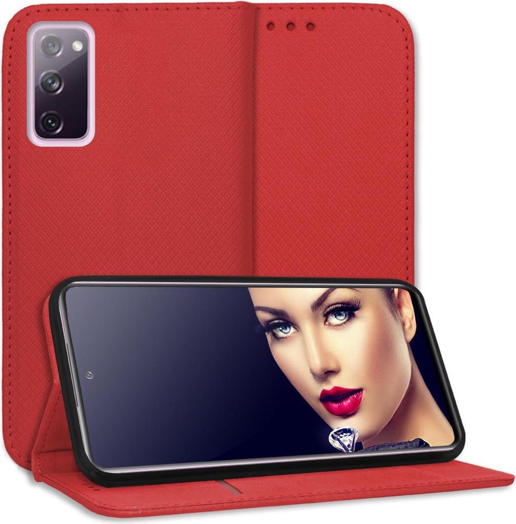 Bookstyle Schutzhülle Klapphülle Schutztasche Etui Cover für Samsung Galaxy S20 FE (S20 Lite,G780), S20 FE 5G (G781, 6.5'') - Rot