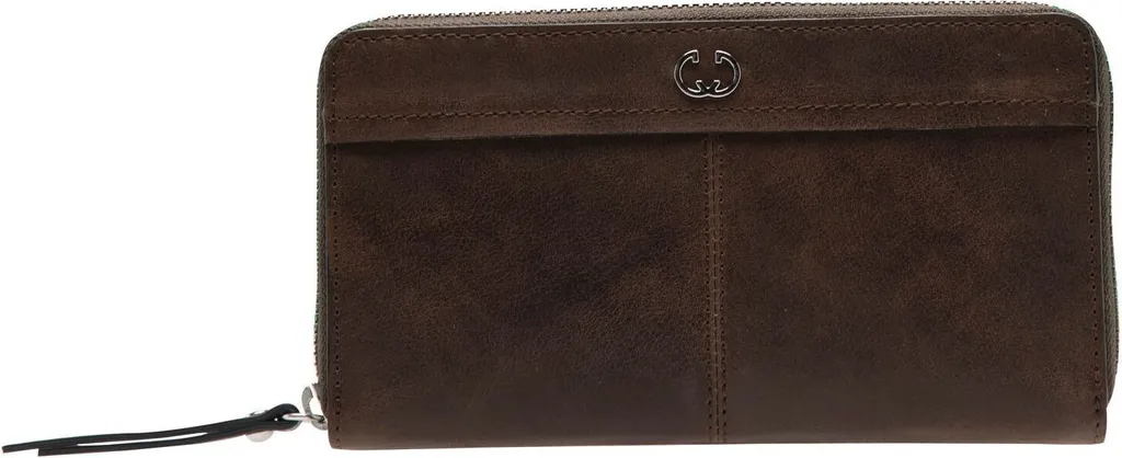 GERRY WEBER Segovia Purse LH12Z Portefeuille Cuir Marron Foncé Élégant