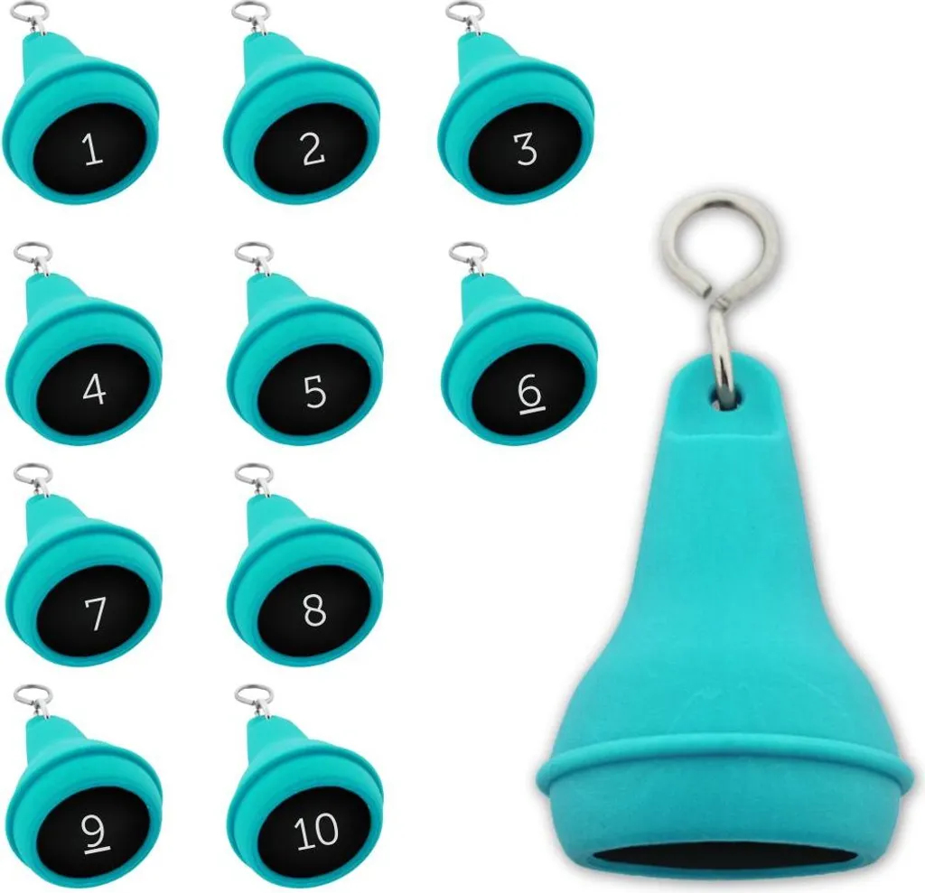 Portachiavi Mayfair Turchese Incisi 1-10 | CombiCraft Design Goccia