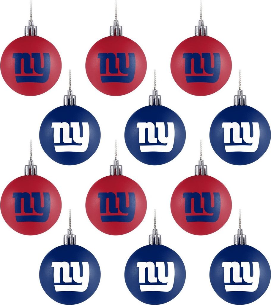 New York Giants 12er Set XMAS NFL Weihnachtskugeln