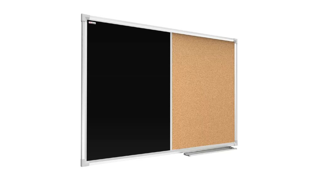 Kombitafel magnetische Kreidetafel und Kork-Pinnwand mit Produktbild 