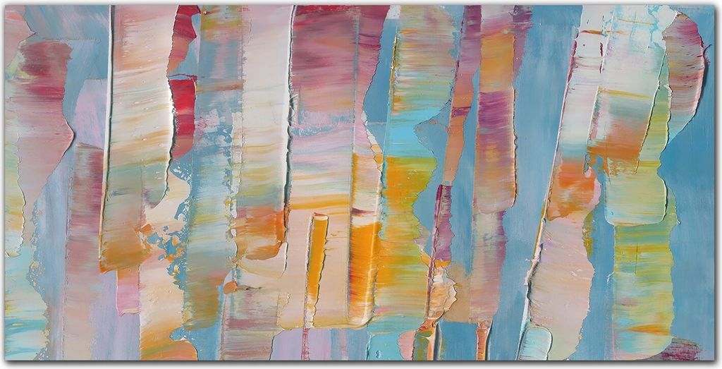 Coloray Küchenrückwand 140x70 Spritzschutz aus Glas - Schmierereien von Farbe