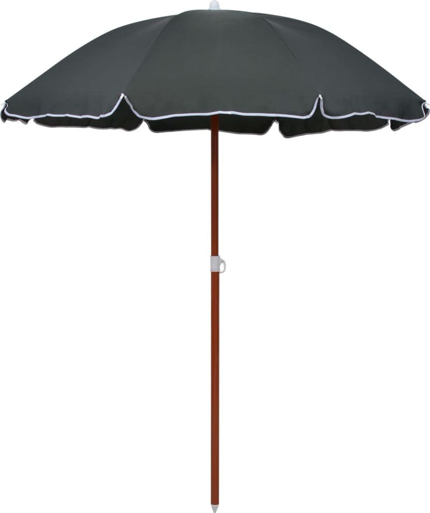 Sonnenschirm mit Stahl-Mast 180 cm Anthrazit