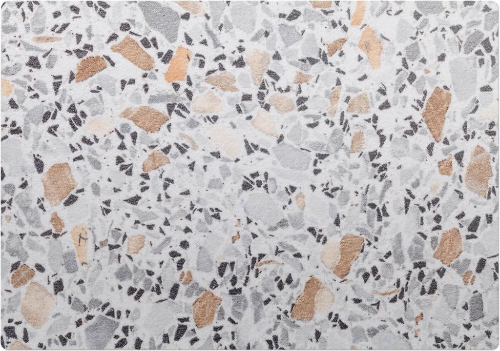 Steinmosaik – Bodenschutzmatte – Rutschfest – Schutzmatte für Büro – Vinylmatte – Stuhlunterlage – 100 x 100 cm
