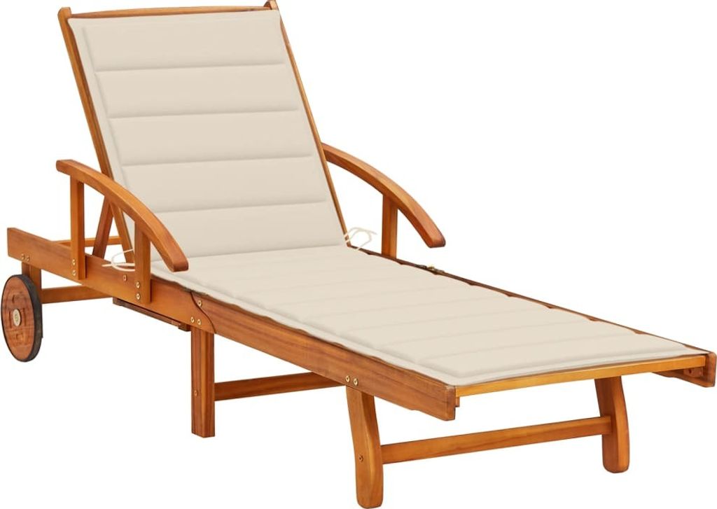 vidaXL Sonnenliege mit Auflage Akazie Massivholz Produktbild 