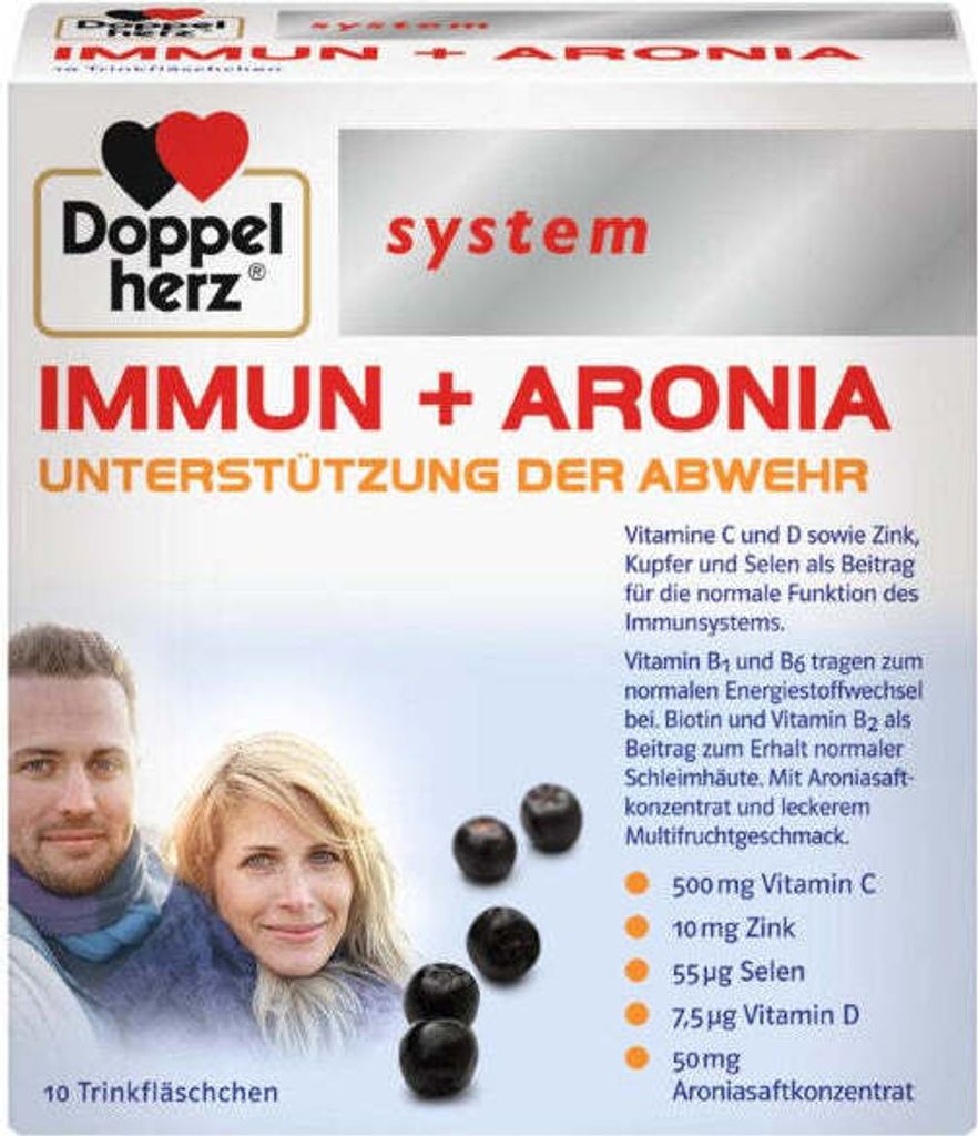 Doppelherz system Immun + Aronia Trinkfläschchen, 10 St. Ampullen
