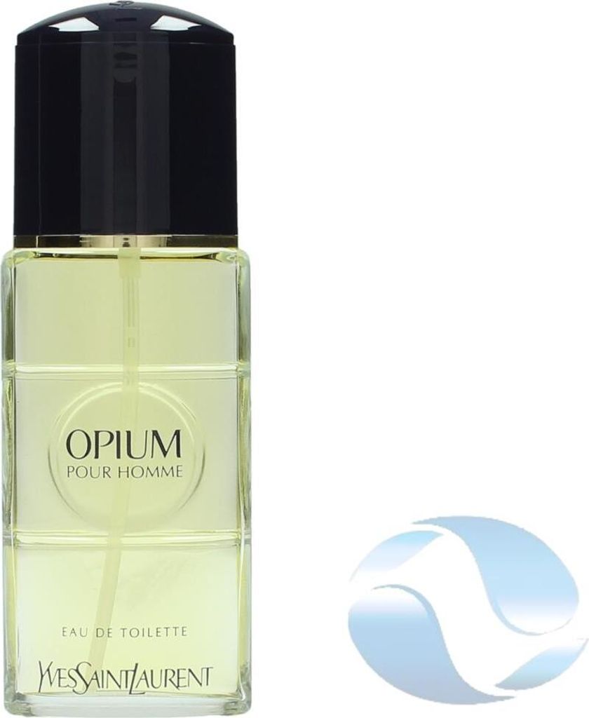 A bottle of YSL Opium Pour Homme Eau de Toilette spray.