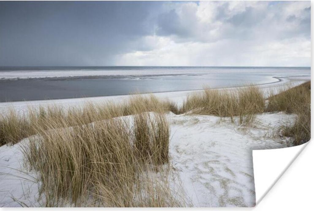 MuchoWow Poster Nordsee - Dünen - Wasser 120x80 cm - Bilder