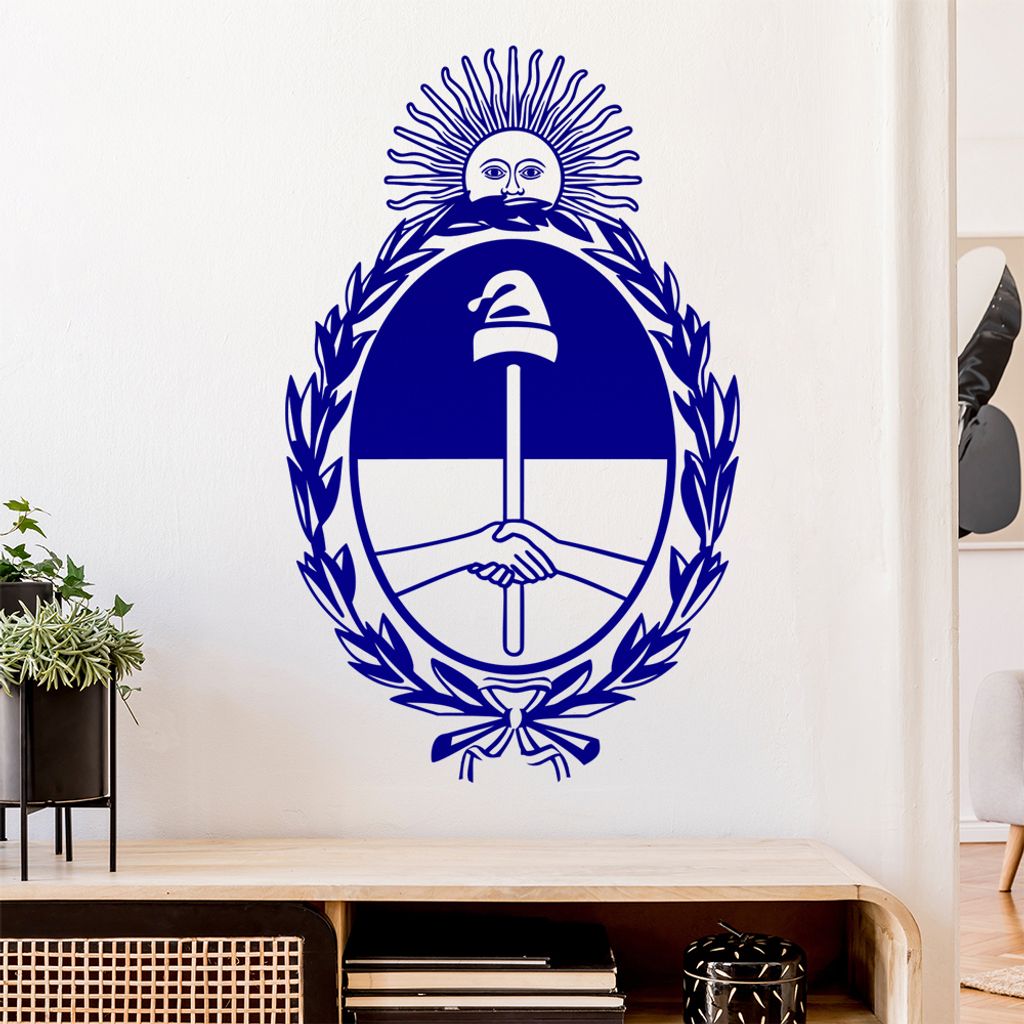 Argentinien Wappen Wandtattoo Wandaufkleber Wall Sticker - Dekoration, Küche, Wohnzimmer, Schlafzimmer, Badezimmer