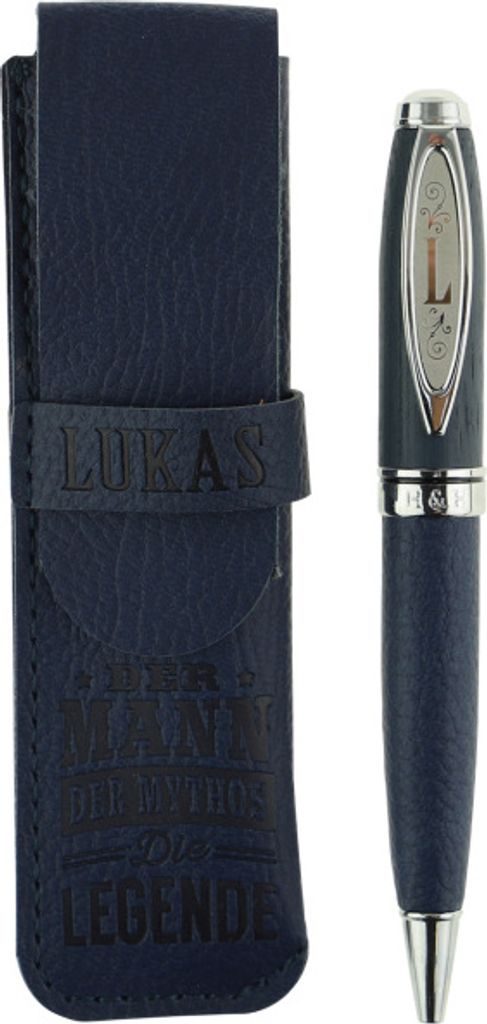History & Heraldry Bamboo Persönlicher und individueller Kuli Kugelschreiber Stift mit Namen und Spruch Personalisiertes Etui Monogramm-Design per...