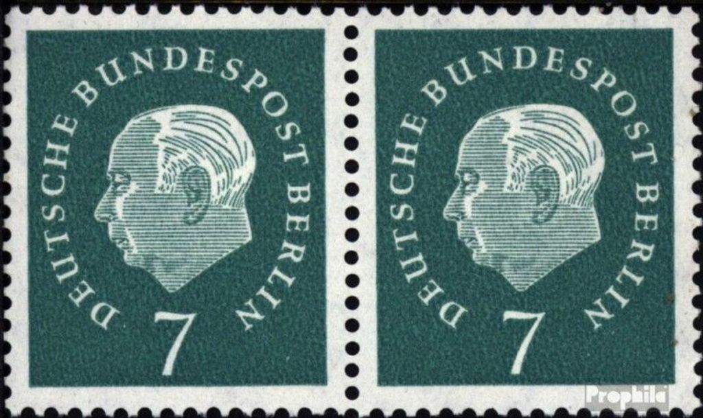 Briefmarken Berlin (West) 1959 Mi 182wP waagerechtes Paar postfrisch Heuss