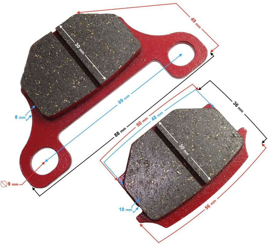 Vordere Bremsbeläge für das Moped Fighter 1