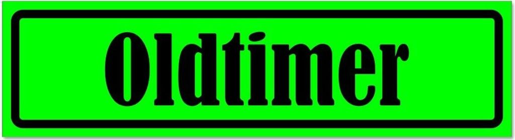 Kiwistar - Autoaufkleber - Grün - Schwarz - 60 x 16 cm - Oldtimer invertiert - Hinweis Aufkleber Sticker für Auto, Kfz, Fahrrad, PKW, LKW