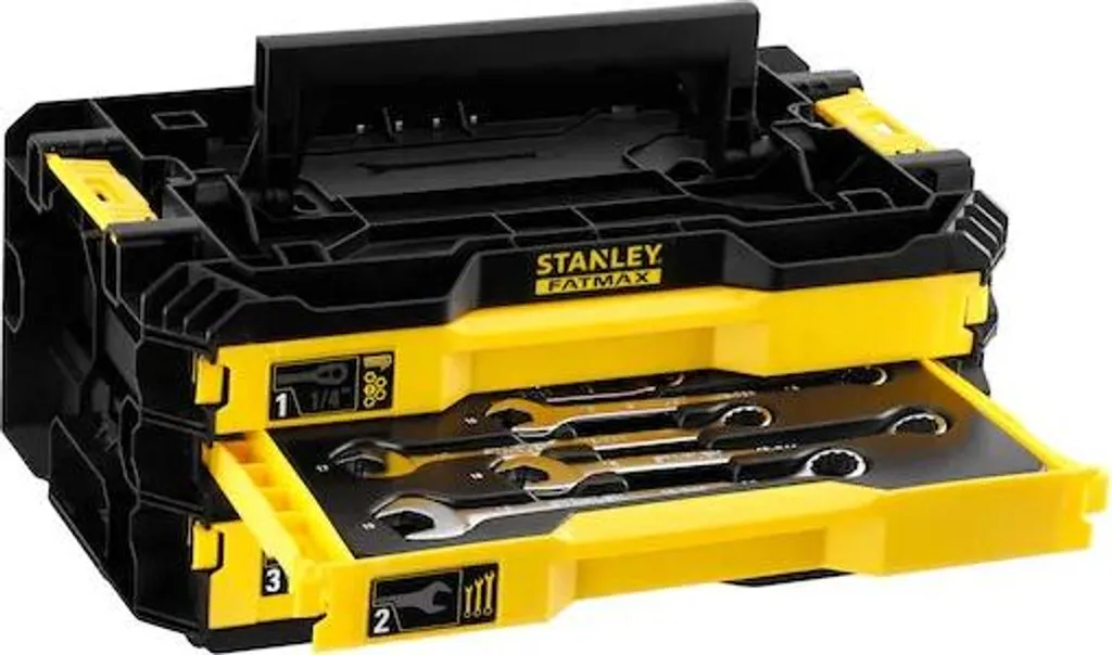 Mallette Outils Stanley 126pcs Pro-Stack avec Cliquets Ergonomiques Noir - 5