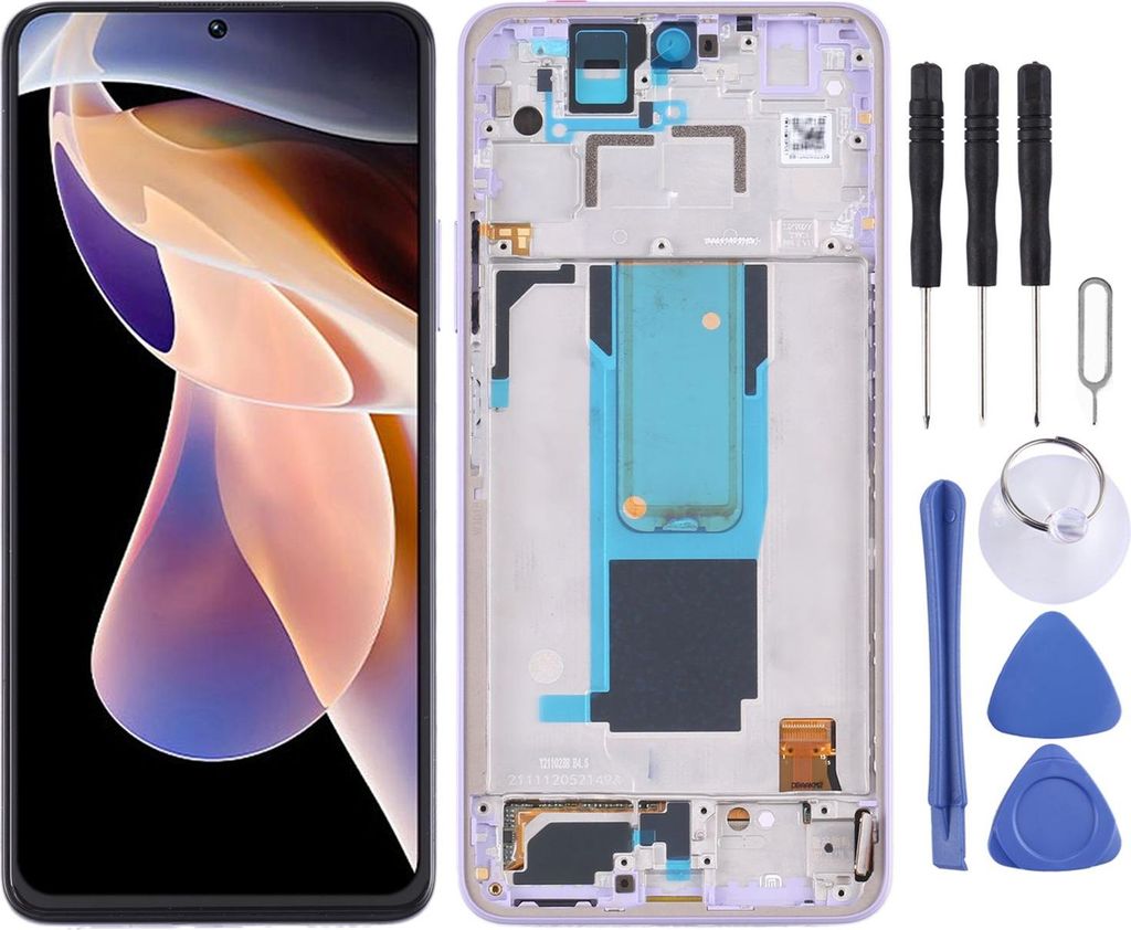 Für Xiaomi Redmi Note 11 Pro Plus / + 5G Display LCD Display mit Rahmen Lila Neu