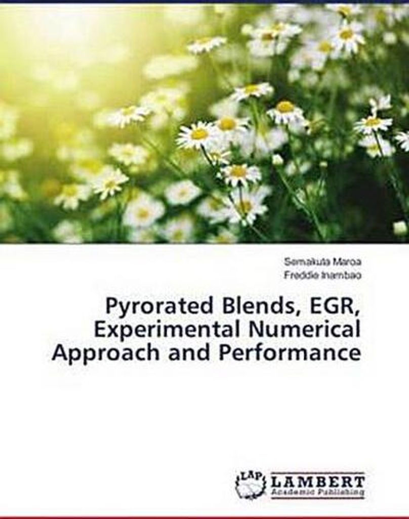 Pyrorated Blends, EGR, Experimental Numerical Approach and Performance
