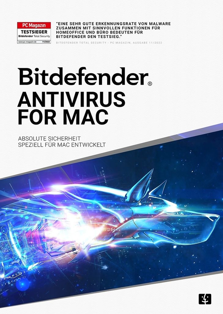 Bitdefender ANTIVIRUS FOR MAC / 3 Geräte / 1 Jahr / Lizenz per E-Mail