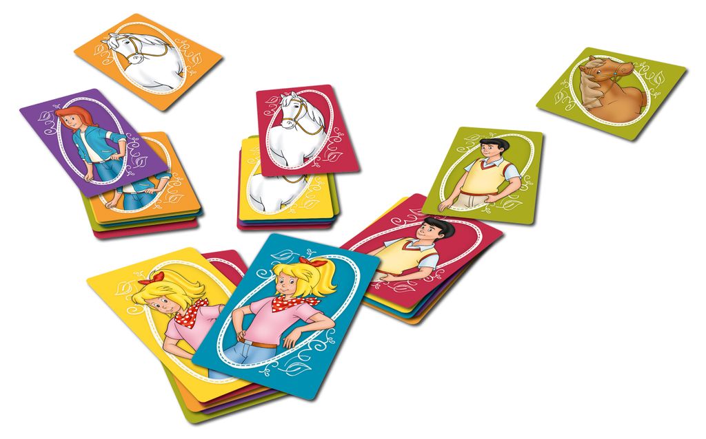 Schmidt Spiele – Bibi E Tina Gioco Di Carte, Serie TV, Per 2-4 Giocatori, Dai 7 Anni In Su, Durata 10 Minuti, Divertimento Veloce Per Famiglie
