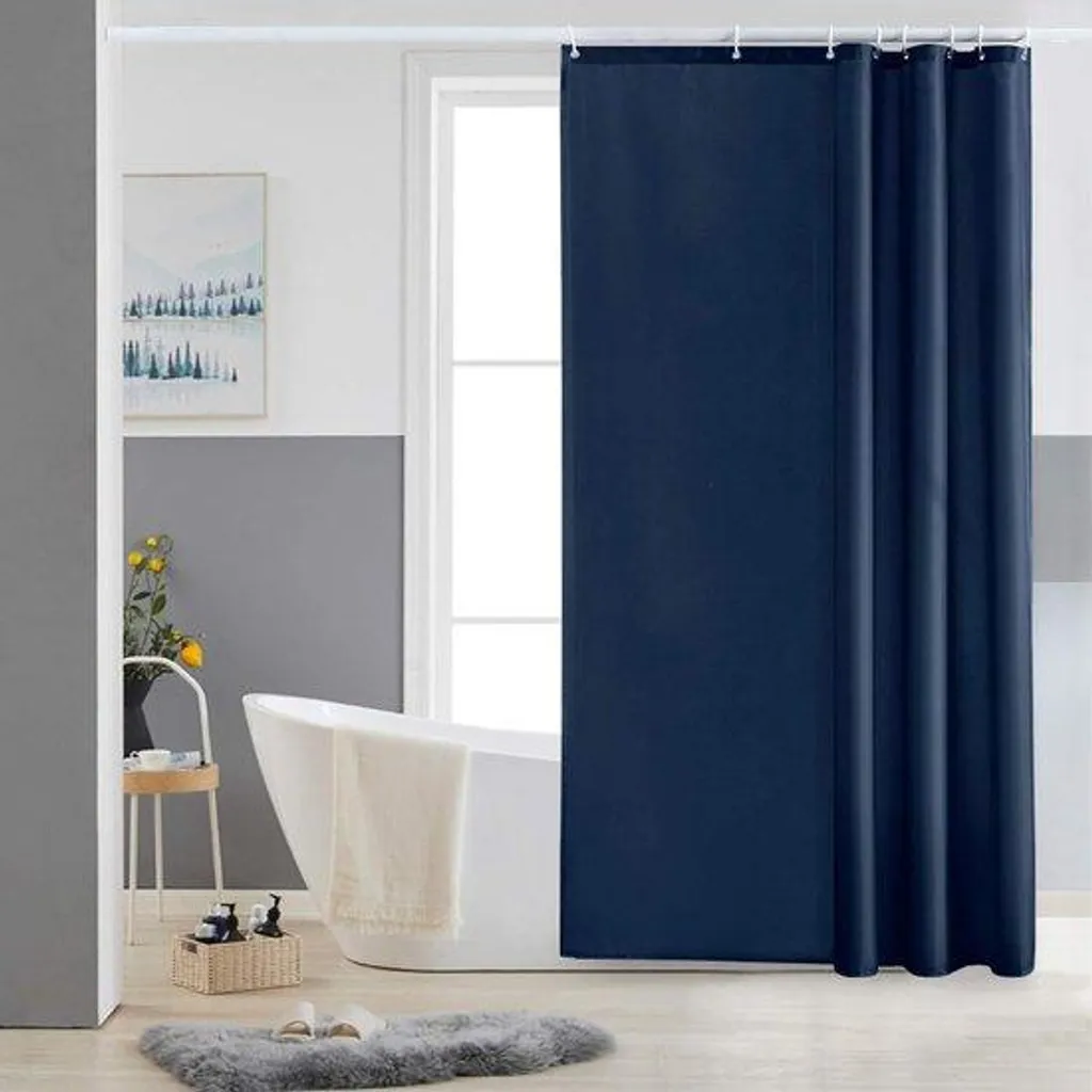 Rideau de baignoire imperméable 120x180 cm en textile souple lavable