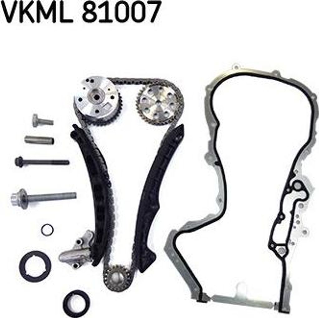SKF VKML 81007 Steuerkettensatz OE 03C109158 kompatibel mit A1 8X, A3 8P, Alhambra, Altea, Altea XL, Leon, Toledo, Octavia, Rapid, Superb, Yeti, Be...