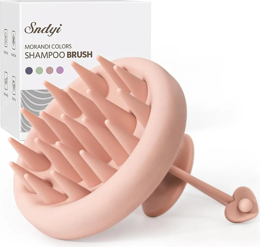 Spazzola per massaggio del cuoio capelluto in silicone Spazzola per shampoo Crescita dei capelli Riduzione della forfora