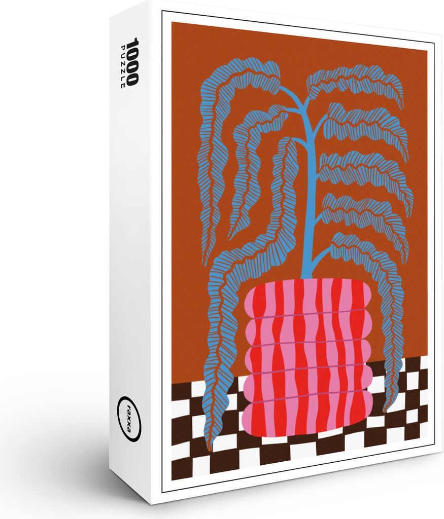 puzzle premium raxxa "Fleur abstraite de style rétro en Image du produit 