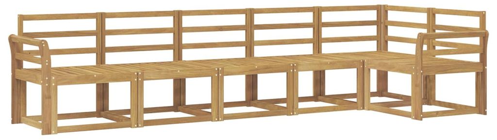 vidaXL Outdoor-Sofagarnitur 6 pcs Weiß Massivholz Akazie