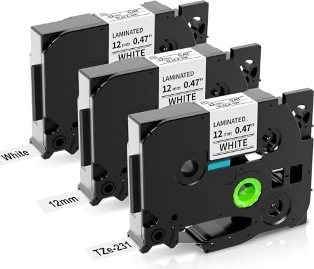 Nastro Etichettatrice Tze-231 12mm Compatibile Brother P-Touch 3pz
