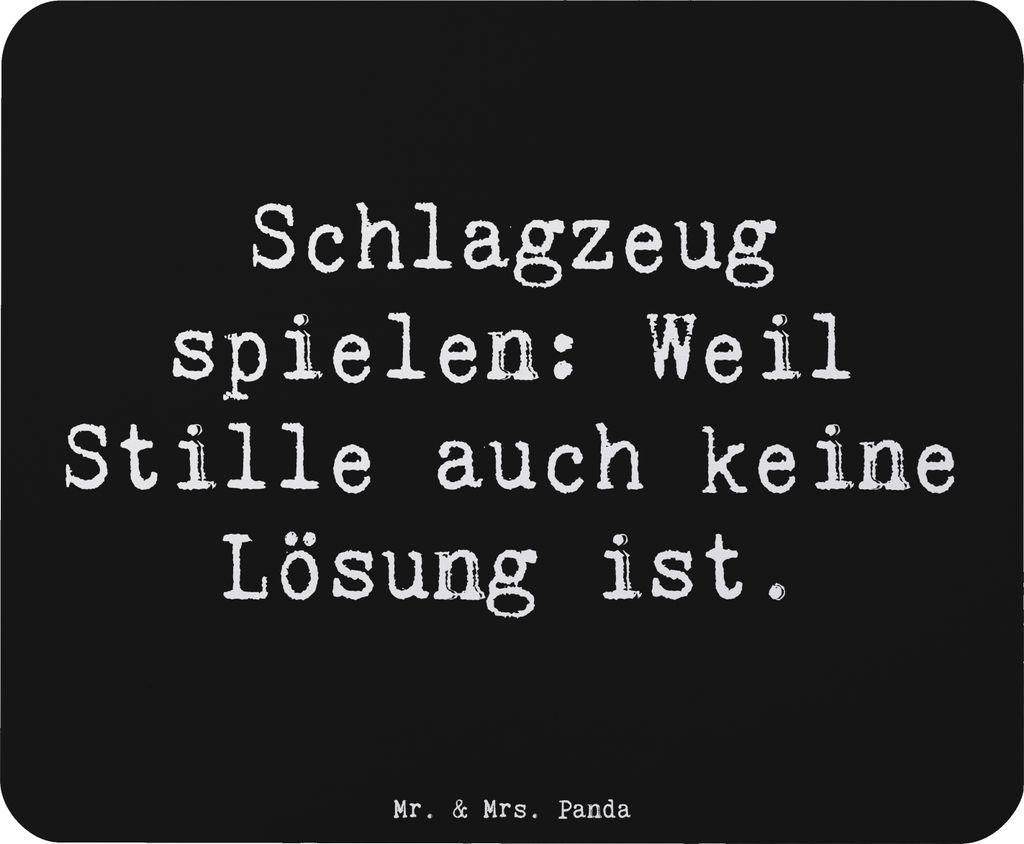 Mr. & Mrs. Panda Mouse Pad Spruch Schlagzeug Magie - Schwarz - Geschenk, Beats, Präsenz, laptop mauspad, Musiker, Musik, Rhythmus, pc mousepad, ma...