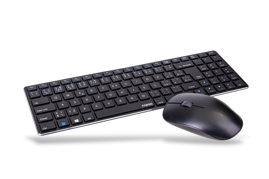 Set klávesnice s myší Rapoo 9300M, CZ/ SK layout - černá Obrázek produktu 