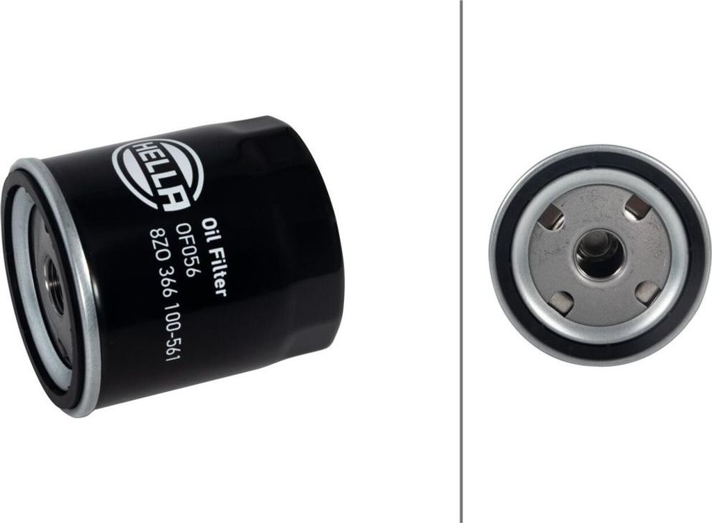 Ölfilter einfach anschraubbar Ø 76 mm HELLA passend für u.a. OPEL ASTRA