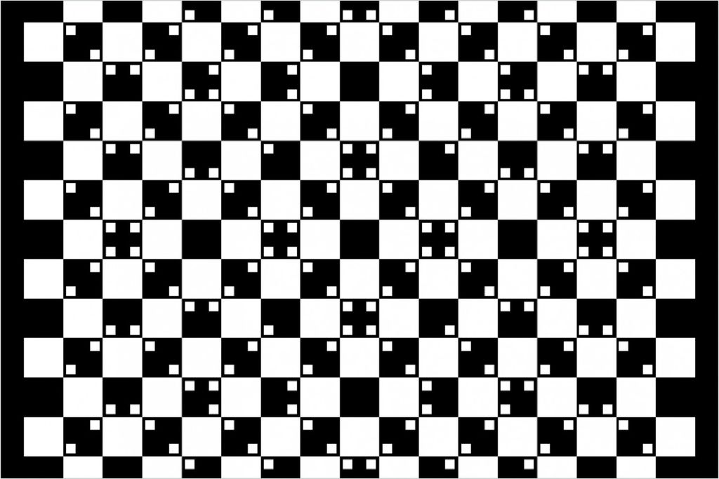 Wallario Poster - Optische Täuschung - Illusion - schwarz weiß, Kunstdruck Größe: 100 x 150 cm