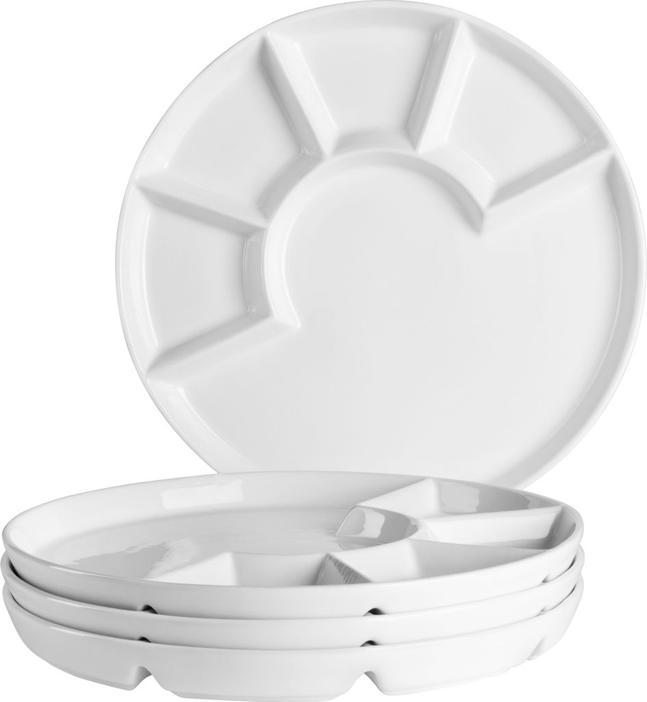 Assiettes à fondue Domestic Professional, Ø 24 cm, blanches Image du produit 