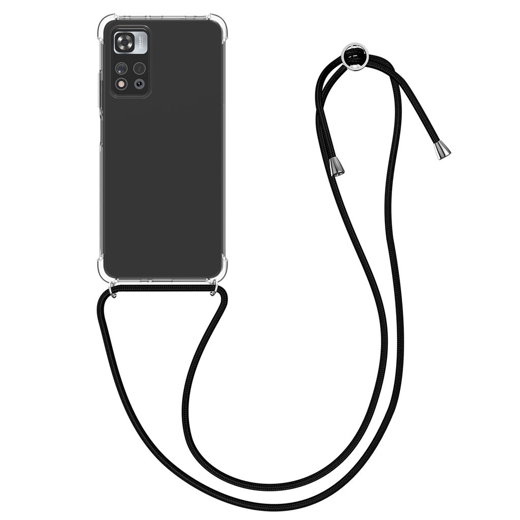 Kwmobile Handyhülle Mit Kette Für Xiaomi Redmi Note 10 5G – Silikon, Kirschblüten-Motiv, Rosa/braun