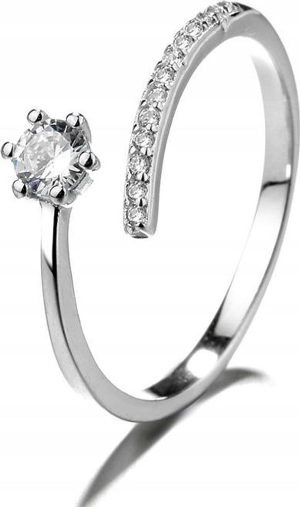 Bague de fiançailles en argent pour dames BAGUE REGULAIRE Image du produit 