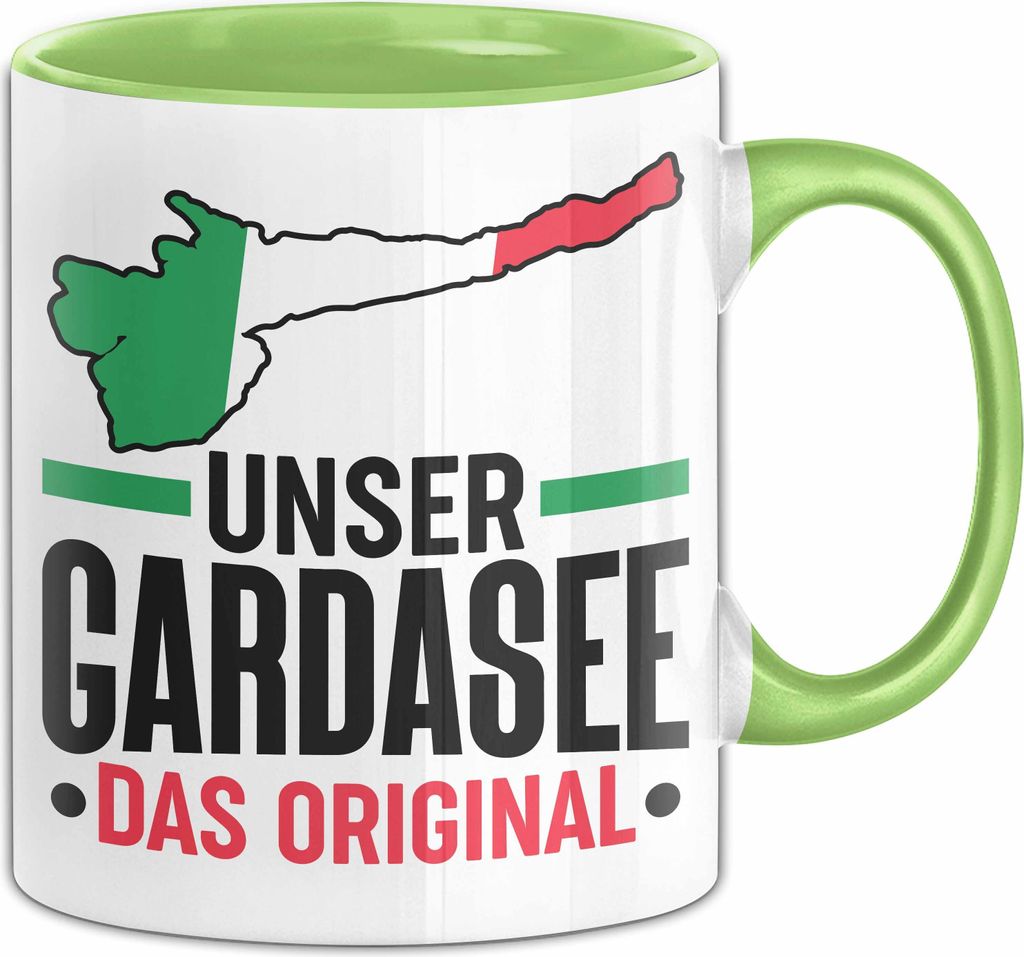 Gardasee Tasse Geschenk Italien Urlaub Unser Gardasee Das Original Kaffee-Becher (Grün)