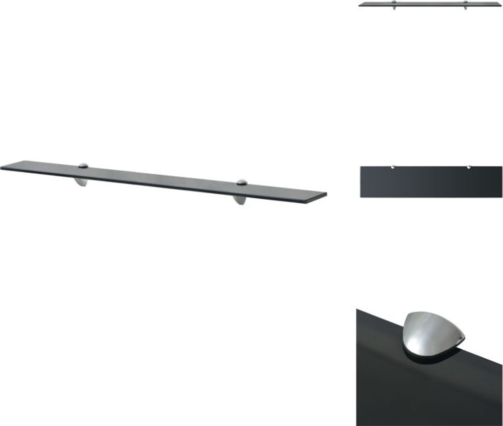 vidaXL Schwebendes Regal Glas 90x20 cm 8 mm - Wandregale