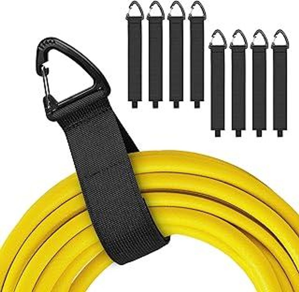 Verlängerungskabel Organizer & Aufhänger 8 Stück Flexible Klettband mit Dreieckschnalle, Klett Kabelbinder Wiederverwendbar für Ordnen von Seil...