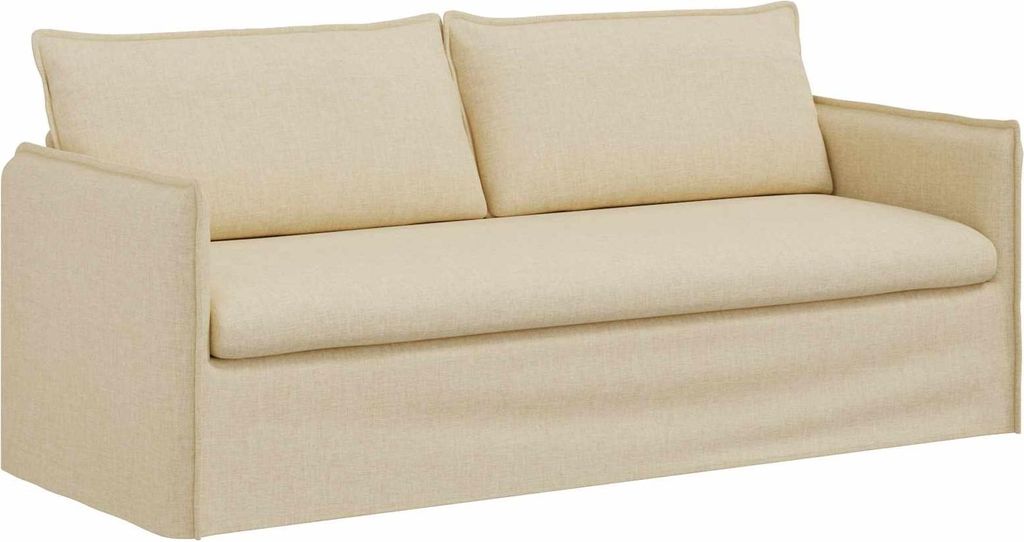 vidaXL Sofa Creme 196 x 82 x 85 cm Stoff Produktbild 