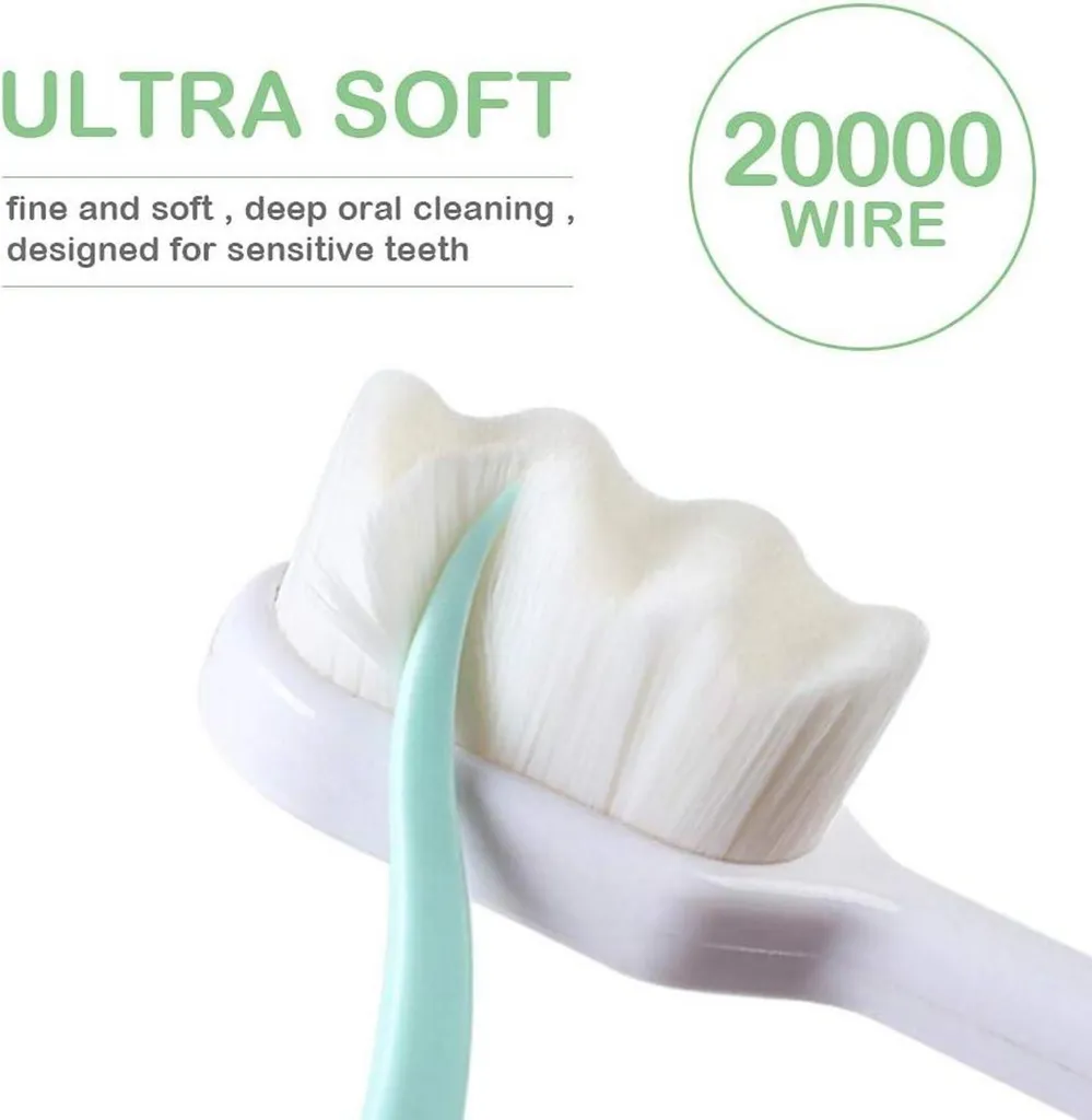Brosse à Dents Micro-Nano avec 20000 Poils Souples pour Gencives, 6 Pcs - 3