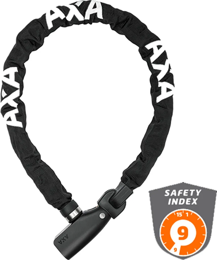 Antivol Absolute chaîne acier 8 mm gainé polyester noir 110 cm de long - 16
