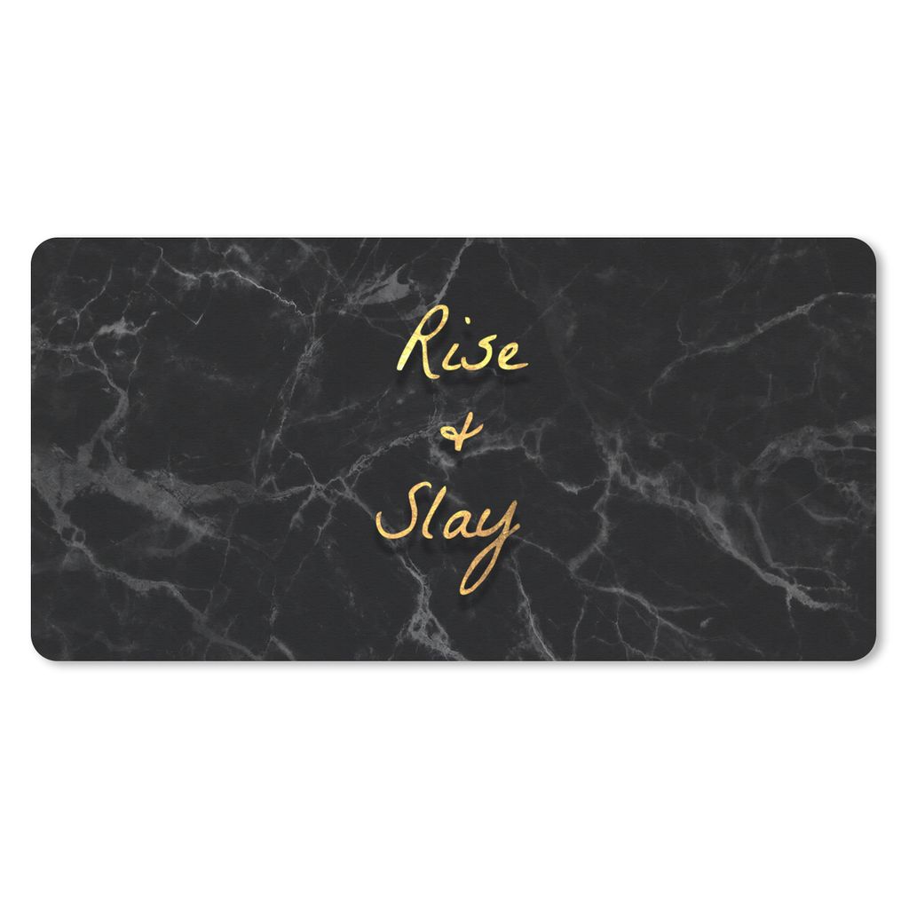 MuchoWow Mauspad Mousepad Zitate - Sprichwörter - Gold - Marmor 60x30 cm - Mousepads - Maus Mat - Pad - Mausunterlage - Nachhaltig