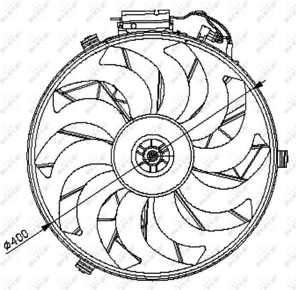 NRF 47028 - OE 1374001 Lüfter, Klimakondensator für 3er (E36)