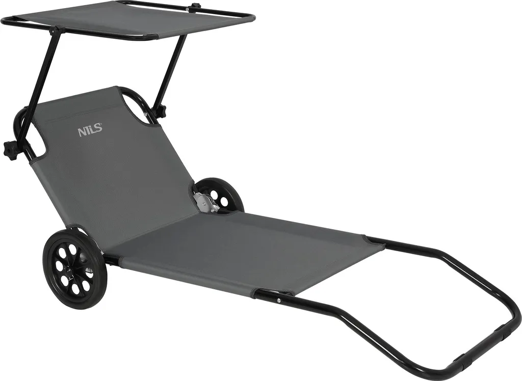 Bain de Soleil Nils NC3307 Gris : Transat de Jardin Design et Robuste