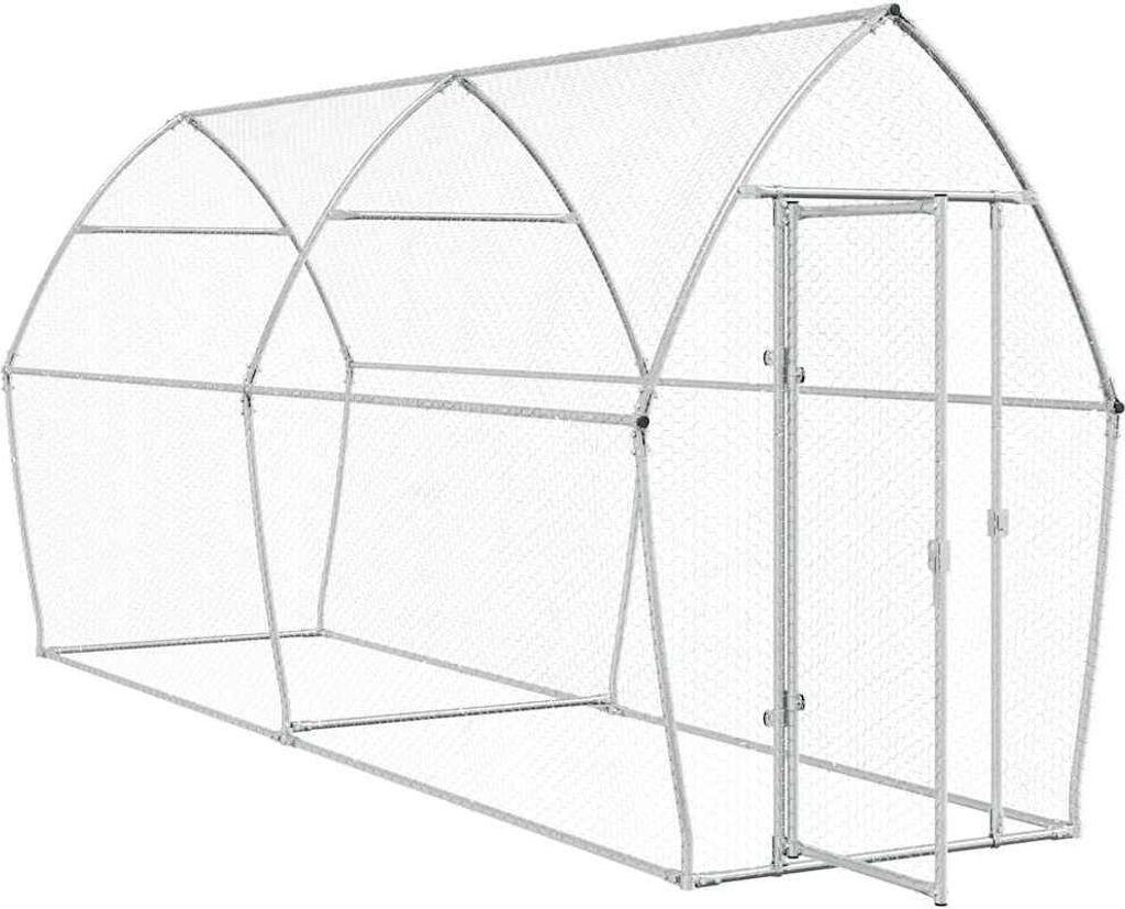 vidaXL Klietka pre kurčatá strieborná 400x105x182 cm Obrázok produktu 2