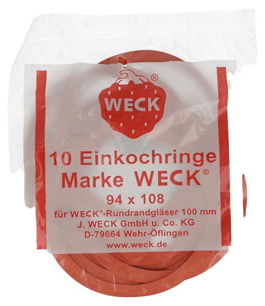 Weck® 10er Einkochringe 94x108 mm – aus Naturkautschuk