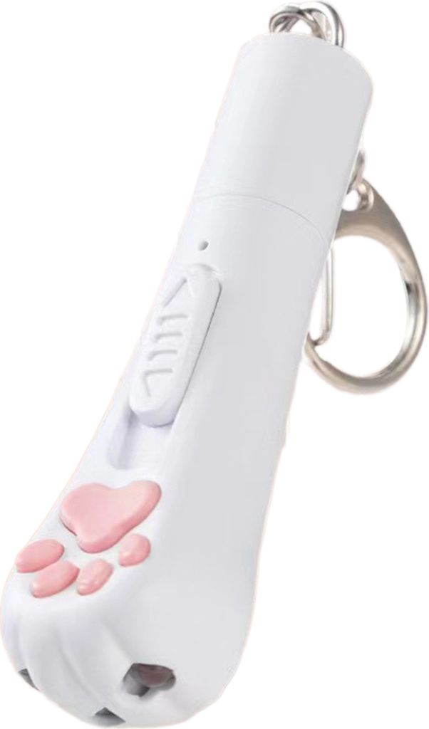 Über USB wiederaufladbares Katzenzeigerspielzeug, interaktives Katzenspielzeug, roter Punkt, LED-Lichtzeiger, Katzenspielzeug, Pfotenform, Punktst...