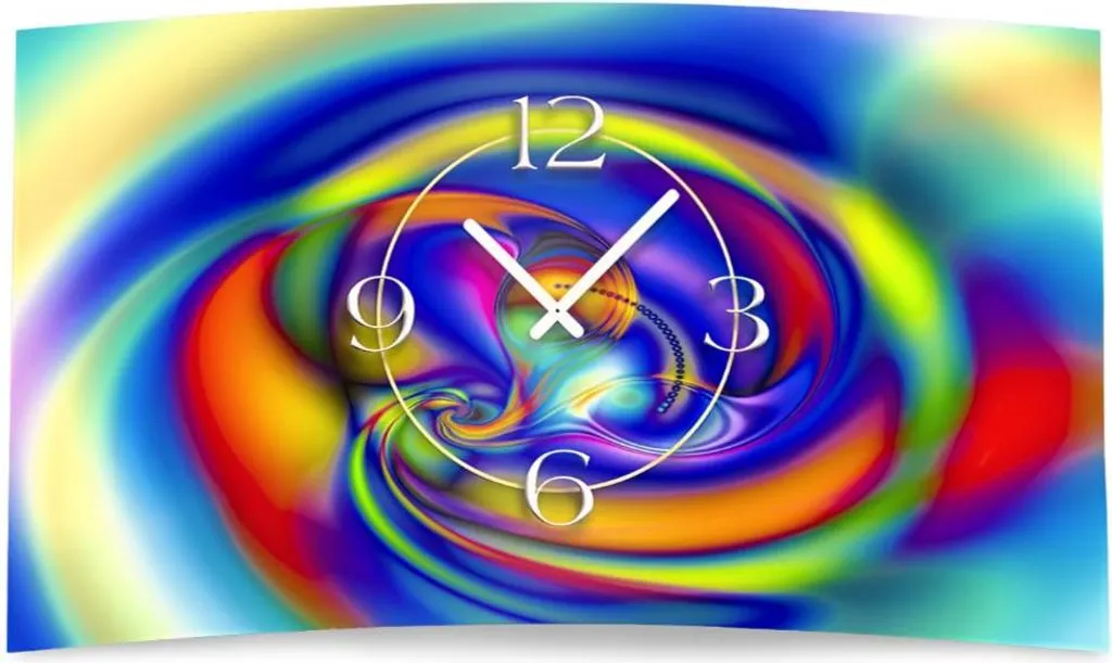 Orologio da Parete Moderno DIXTIME 3D-0358: Design Psichedelico Silenzioso