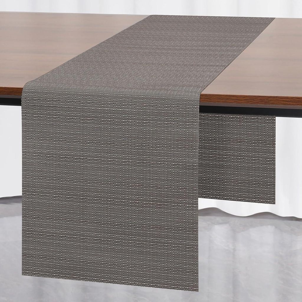 Tischläufer aus PVC Modern 30x240 cm Hitzebeständig Grau Produktbild 