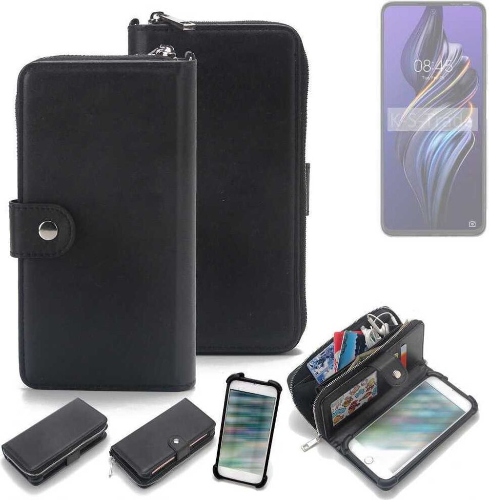 K-S-Trade 2in1 Handyhülle Schutzhülle kompatibel mit Tecno Pova 3 & Portemonnee Cover Handy Hülle Case Etui Geldbörse Wallet Bookstyle Hülle